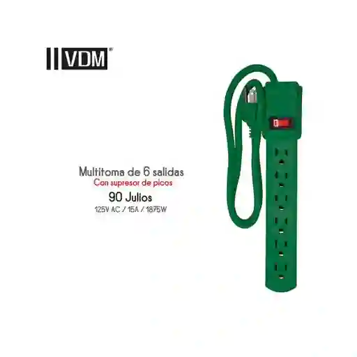 Vdm Supresor de Picos 6 Salidas VDM-46510