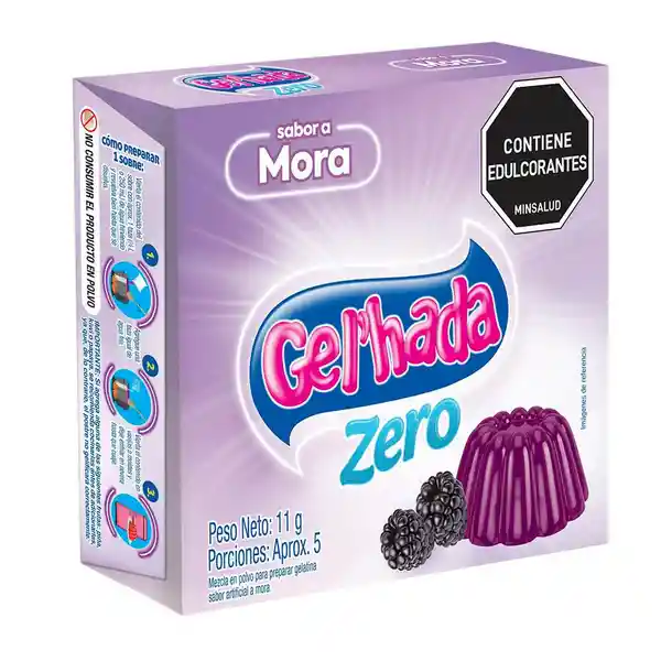 Gel Hada Gelatina Zero Sabor a Mora