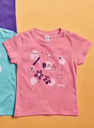 Camiseta Para Niña Bebé Rosado Talla 18/24 Meses