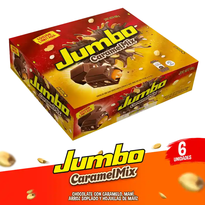 Jumbo Chocolatina Caramel Mix X 6 Unidades