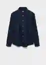 Camisa Oxford Navy Talla S Hombre Mango