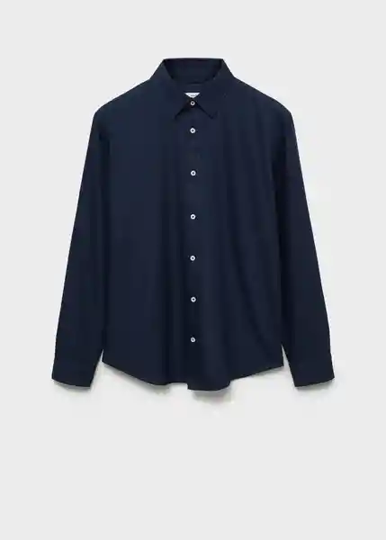 Camisa Oxford Navy Talla S Hombre Mango