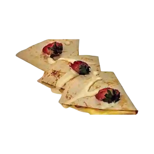 Quesadilla de Arequipe con Fresas