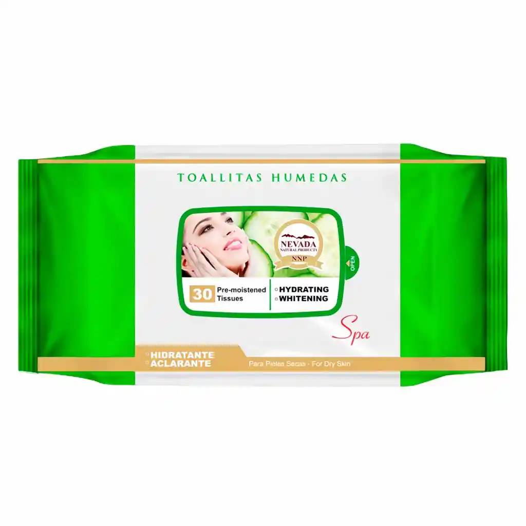 Nevada Toallas Húmedas de Pepino para Piel Seca