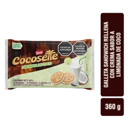 Galletas COCOSETTE Sándwich rellenas con crema sabor a limonada de coco 10 Unds x 360g