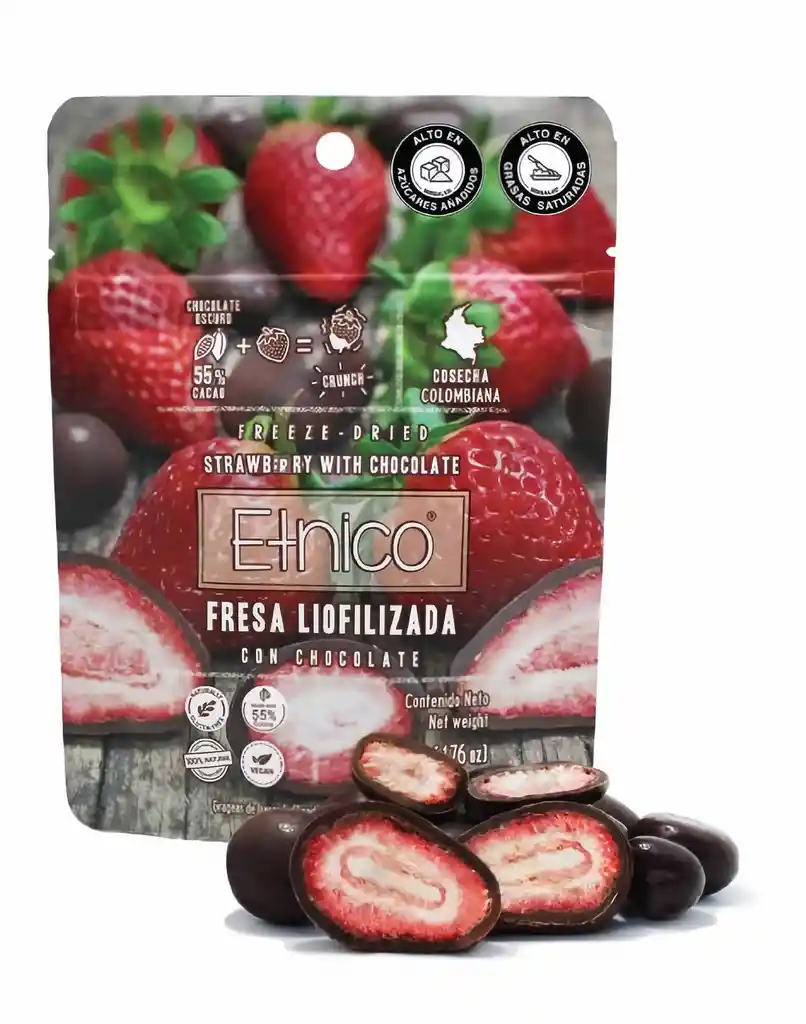 Étnico Fresa Liofiliz Y Chocoetnico