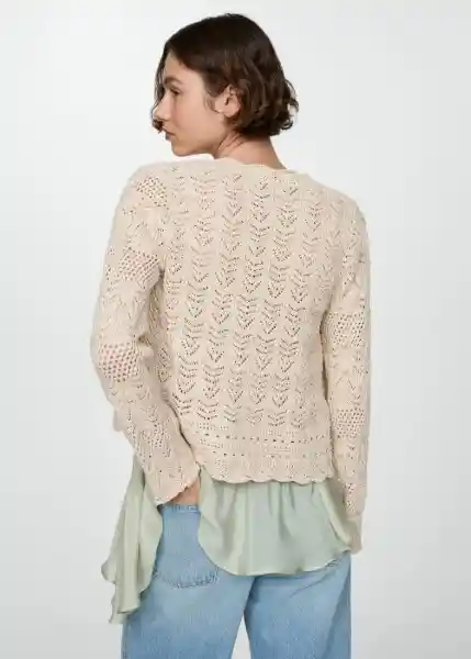 Chaqueta Cárdigan Sito Arena Talla S Mujer Mango