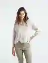 Buzo Tejido Mujer Crudo Creme Claro Talla S 489E067 Naf Naf