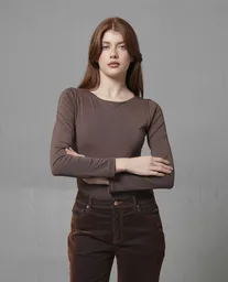 Camiseta Mujer Café Talla XL 209G016_CAF191121 Rifle