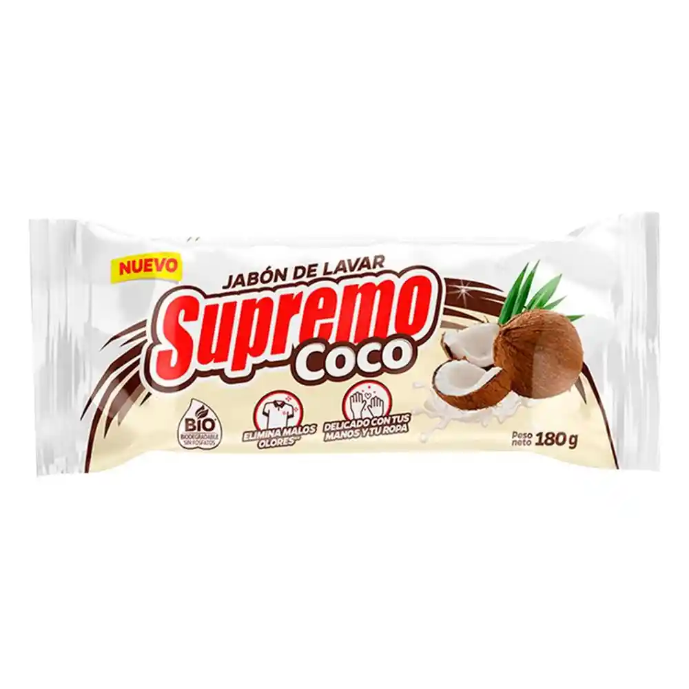 Jabón Supremo Lavar Coco (180 Gr)