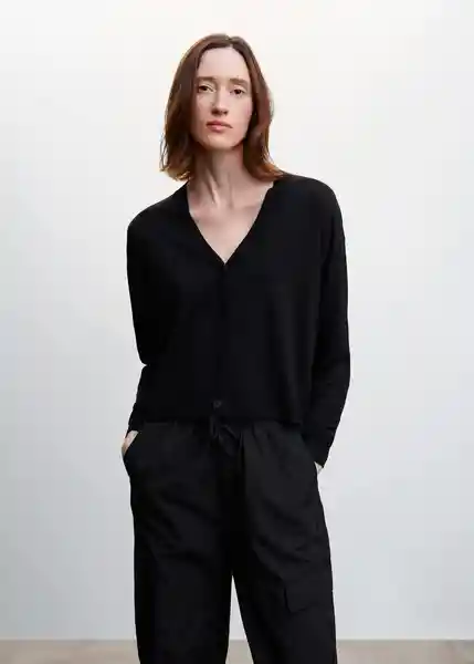 Cárdigan Lucca Negro Talla S Mujer Mango