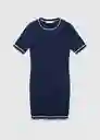 Vestido Pipe Navy Talla 24 Mujer Mango