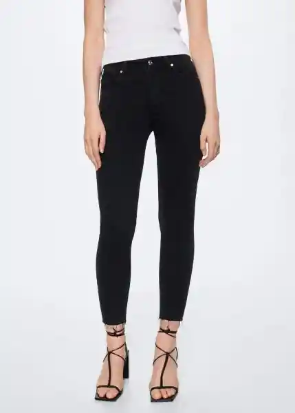 Jeans Isa Tejano Negro Talla 42 Mujer Mango