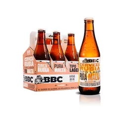 BBC Cerveza Rubia Tipo lager Pura Malta en Botella