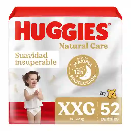 Pañal Huggies Natural Care XXG 52 Und
