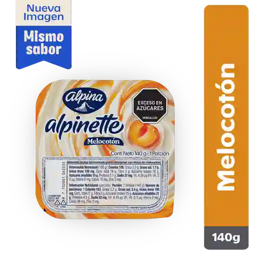 Alpinette Postre Refrigerado Sabor Melocotón