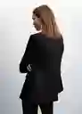 Blazer Americana Greta Negro Talla M Mujer Mango