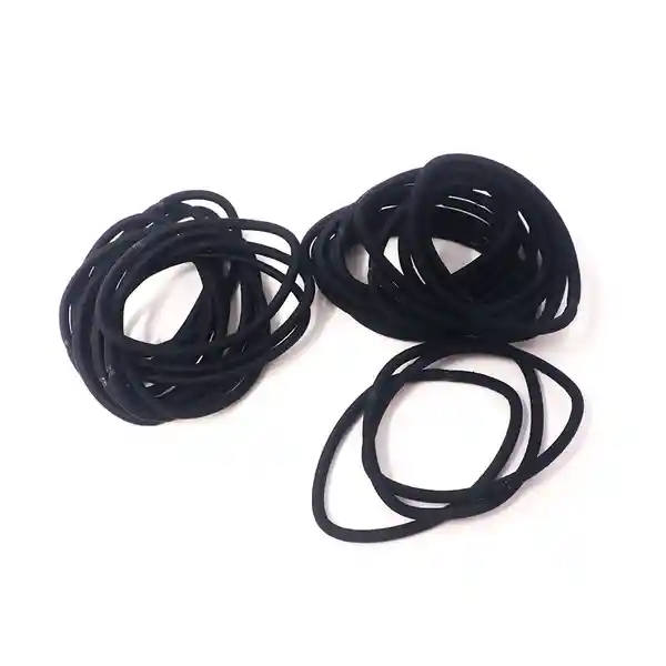 Miniso Moñas para Cabello 3 Mm Color Negro x 30 Unidades