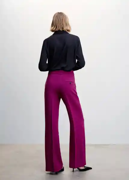 Pantalón Simon Fucsia Talla 40 Mujer Mango