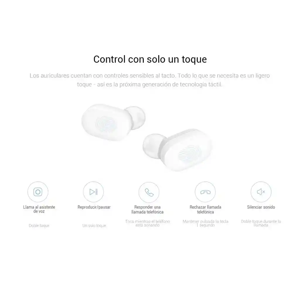 Xiaomi Audífonos Inalámbricos Mi True Wireless Earbuds White