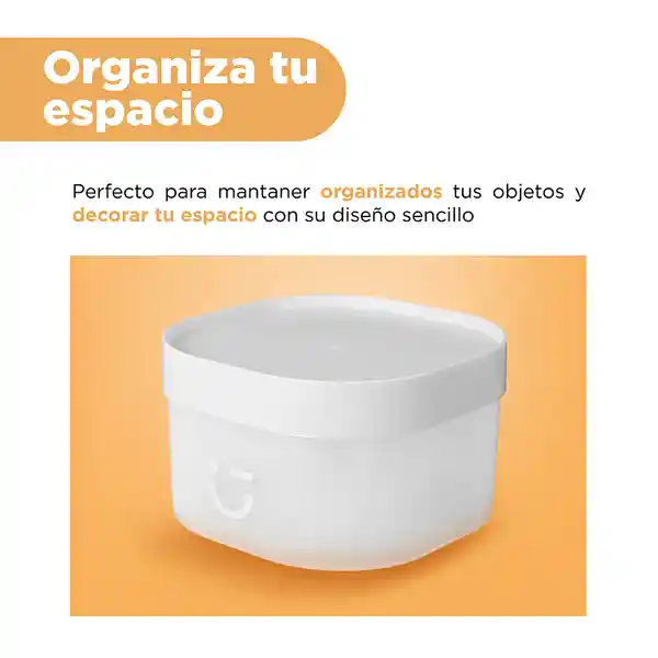 Organizador Plástico Serie Silvery Gray Gris Claro Miniso