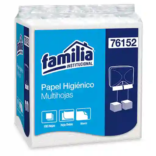 Familia Papel Higiénico Multihojas Blanco Doble Hoja 180 Hojas