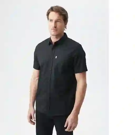 Camisa Carbon M/c Bol Negro Sombrío Ultraoscuro Talla Xl Hombre Chevignon