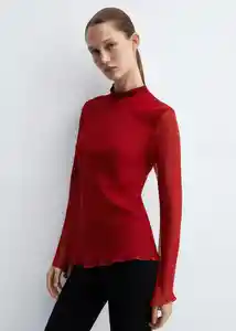 Blusa Roses Rojo Talla XS Mujer Mango