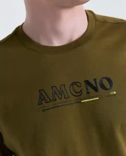 Camiseta Hombre Verde Talla L 849G001_VER180627 Americanino