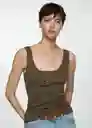 Top Brisa Khaki Talla S Mujer Mango