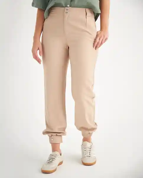 Pantalon Beige Incienso Medio Talla 6 639F005 Esprit