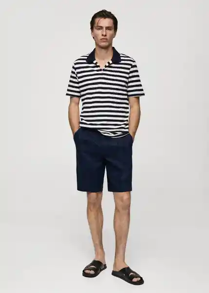 Polo Limospo Navy Talla M Hombre Mango