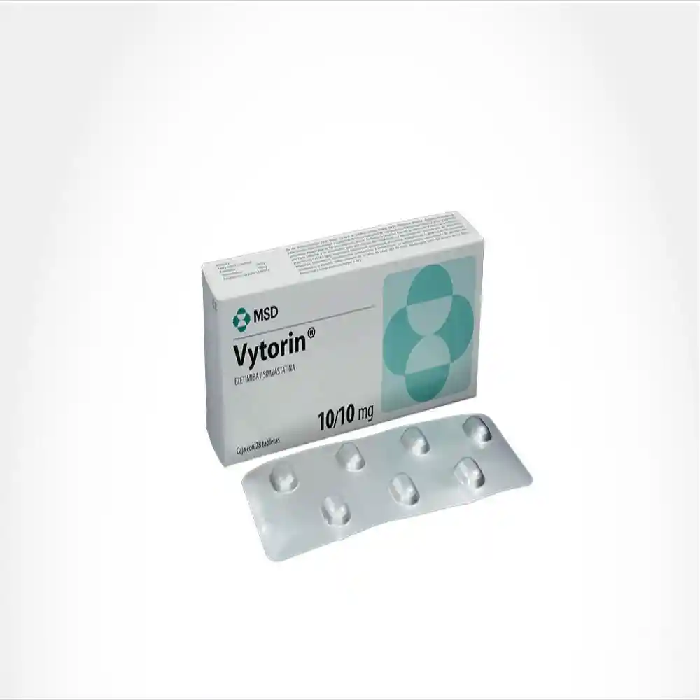 Vytorin Tabletas Ezetimiba + Simvastatina (10Mg/10Mg)