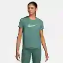 Nike Camiseta W One Swsh Hbr Df Ss Top Para Mujer Verde Talla S