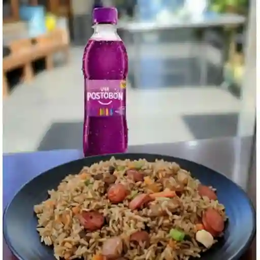 Arroz express +gaseosa250ml
