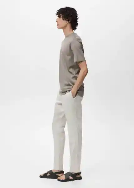 Camiseta Bellow Gris Talla S Hombre Mango