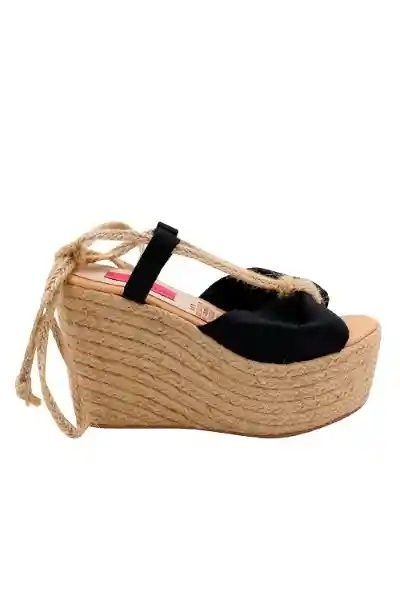 Sandalias Plataforma Vivien Negro 39 Mercedes Campuzano