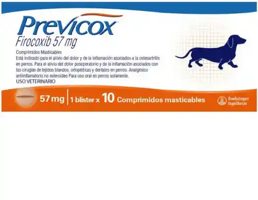 Previcox 57 Mg X 10 Tabletas