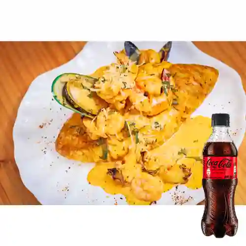 Combo Tacu Tacu de Mariscos +Cocacola S/az 400ml