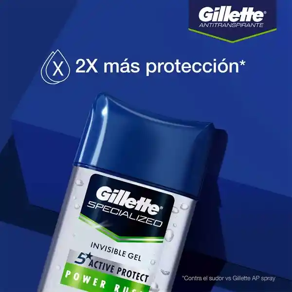 Gillette Desodorante en Gel Antitranspirante Power Rush