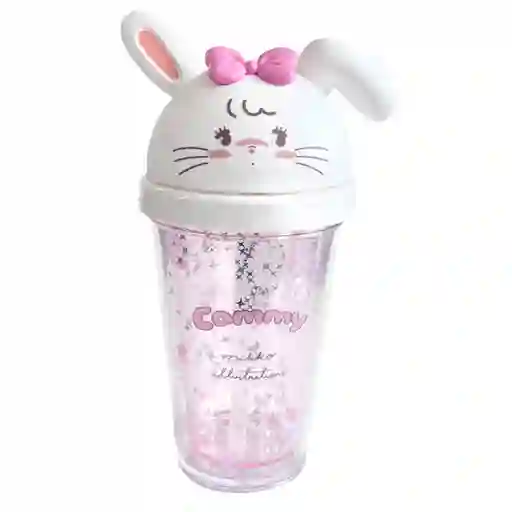 Vaso de Plástico de Con Tapa Serie Mikko Cammy 320 mL Miniso