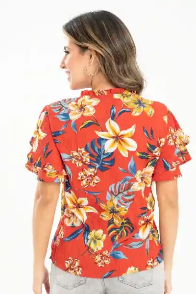 Blusa Mahala Color Rojo Persa Talla M Ragged