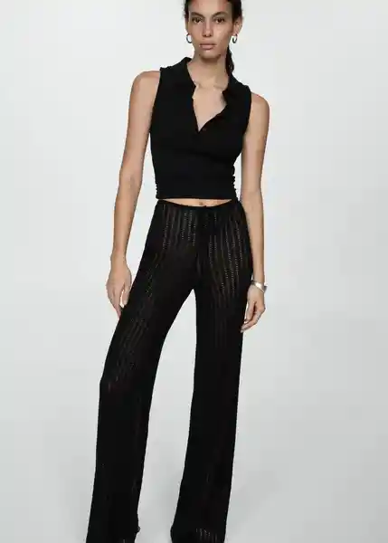 Cárdigan Toledo Negro Talla 18 Mujer Mango