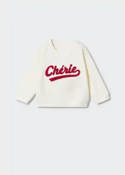 Sudadera Cherie Crudo Talla 66 Niñas Mango