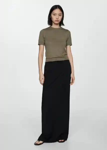 Jersey Basic Khaki Talla 24 Mujer Mango