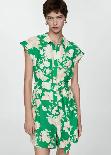 Enterizo Alazán Verde Talla 24 Mujer Mango