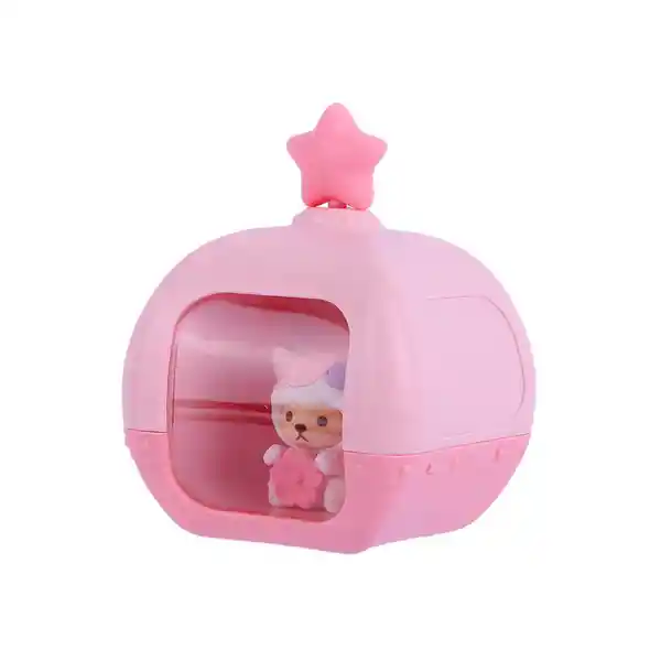 Lámpara Nocturna Led Sakura Rosa Serie Teddy Bear Miniso