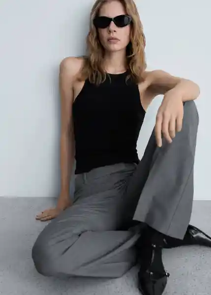 Top Boni Negro Talla L Mujer Mango