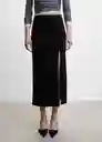 Falda Maxi Negro Talla XS Mujer Mango