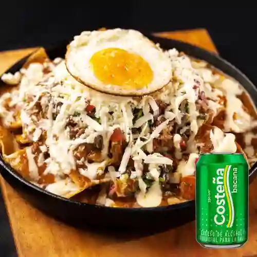 Combo Chilaquiles + Cerveza Costeña Bacana Lta 330ml
